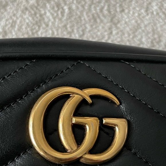 Gucci Leather GG Marmont Mattelassé Mini Bag (448065 - DTD1T) - Picture 14 of 17